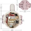 Narwey Barrel Drawstring Makeup Bag Pink Large Cosmetic Bag Make up Bags - 2 of 4