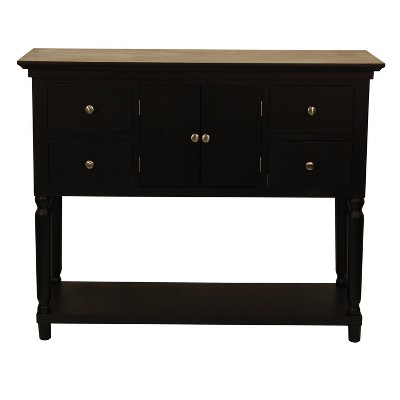 Taylor Four Drawer Console Table Black - Décor Therapy