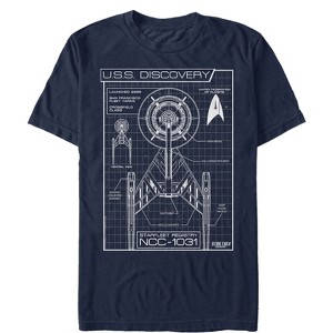 Men's Star Trek: Discovery NCC-1031 USS Discovery Schematics T-Shirt - 1 of 4