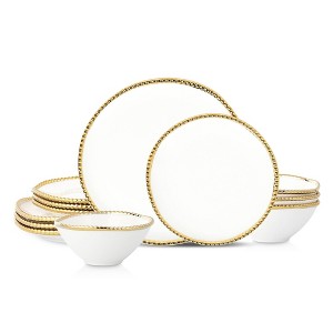 Christian Siriano New York 12pc Akoya Porcelain Dinnerware Set - 1 of 4