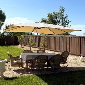 7 1 2 ft patio umbrellas California Umbrella 7-1/2 ft. Aluminum Push Tilt Patio Market Umbrella in  Lemon Olefin GSPT758302-F25