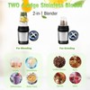 Itopfox 1200W High-Performance Blender for Smoothies, Ice Crushing with 2 Blades, Includes 23oz, 32oz, 37oz Portable Cups for Juices, Silver - 3 of 4