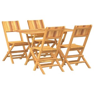 vidaXL Garden Dining Set Teak Teak Wood Medium Foldable - 1 of 4