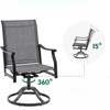 DSVIMOY Patio Dining Chairs, 2 Pieces Outdoor Dining Chairs Set, 360°Swivel Dining Chair for Patio, Gray, 23"*21.7"*40.2" - 4 of 4