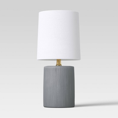 Textural Ceramic Mini Cylinder Shaped Table Lamp - Threshold™