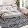 Machine Washable Geometric Area Rug 9x12 Large Modern Tribal Rug Non Slip Floor Carpet Low Pile Non Shedding Rug, Low Pile Thin Rug, Soft Printed Rug - 3 of 4