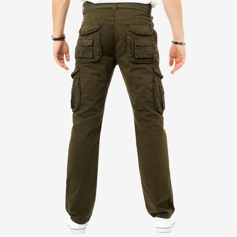 X RAY Men's Belted Classic Cargo Pants, 2 of 6