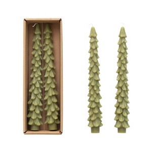Unscented Tree Shaped Taper Candles, Boxed Set Of 2 - 1 of 2