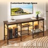 Pinmoco 47" LED TV Stand with Open Shelves, Media Entertainment Center for Living Room/Bedroom - 3 of 4