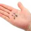 Unique Bargains Rhinestone Round Bulk Glass Spacer Beads for Jewelry Making 100 Pcs 0.24" Silver - 2 of 4