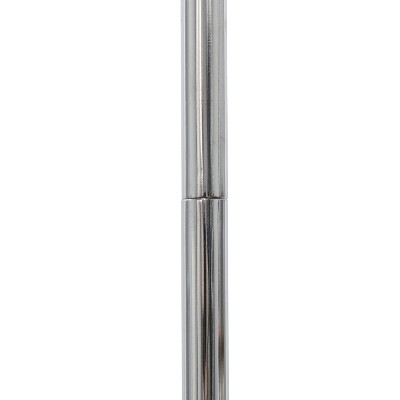 Elegant 66" Arched Brushed Nickel Floor Lamp with White Fabric Shade