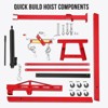 Engine Hoist, 2 Ton Hydraulic Cherry Picker - 4400LBS with Lever Stabilizer, 6 Swivel Casters, Adjustable Boom for Auto Repair - 3 of 4