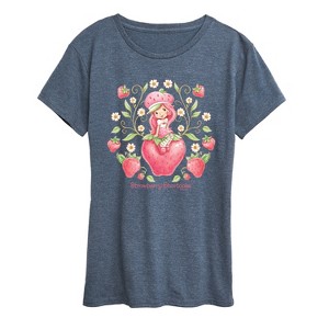 Women's - Strawberry Shortcake - Giant Strawberry Short Sleeve Graphic T-Shirt - 1 of 4