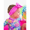RuffleButts Girls UPF50+ Swim Bow Headband - Neon Pink, One Size - 4 of 4