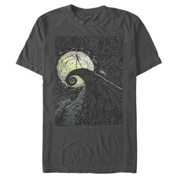 Men's The Nightmare Before Christmas Jack Skellington Spiral Hill Painting T-Shirt