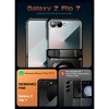 BONGEEK for Samsung Galaxy Z Flip 7 Case with Stand & Front Screen Protector, Full Body Military-Grade Translucent Back Phone Cover, Black - 2 of 4