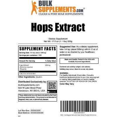 BulkSupplements Hops Extract Powder