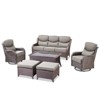 Gymojoy 6 Pieces Outdoor Patio Sofa Ottoman with Swivel Chairs Table - 3 of 4