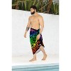 LA LEELA Men's Sarong Wrap Swim Beach Cover Up One Size Neon Abstract - 3 of 4