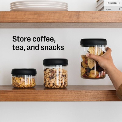 Atmos Clear Glass Vacuum Food Storage Canister 0.7 Liter