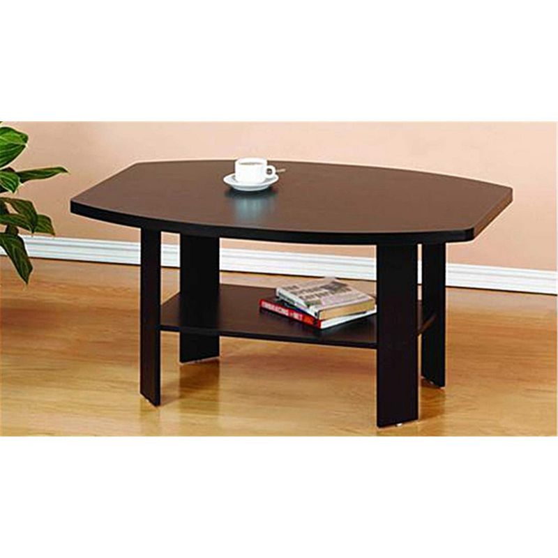 Furinno Simple Design Coffee Table, Dark Brown, 1 of 5