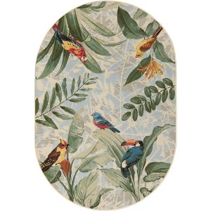 Unique Loom    Outdoor Botanical Chanticleer Area Rug - 1 of 4