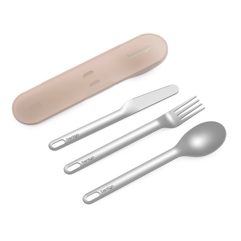 Travel Cutlery Set With Case, Plastic Cutlery Set Reusable