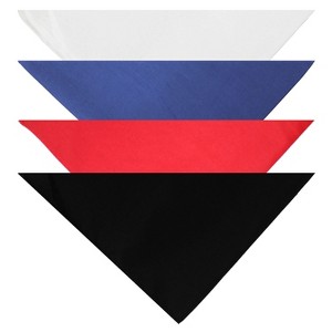 Balec Dog Solid Bandanas - 4 Pieces - Scarf Triangle Bibs for Any Small, Medium or Large Pets - 1 of 4