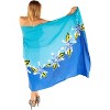 LA LEELA Women's Summer Bikini Wraps Beach Wrap Sarong Coverup Skirt Bathing suit Swimwear Swimsuit Coverup for Women One Size Blue, Floral - 4 of 4