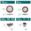 vancasso 16 Pieces Red Dinnerware Set, Reactive Glaze Dish Set, Plates,Bowls anf Set for 4 - 2 of 4