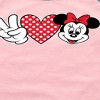 Girls' - Disney - Peace Love Minnie Shirt Tail Raglan Graphic T-shirt - 2 of 4
