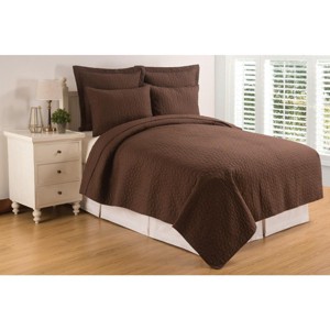 C&F Home Regent Solid Cotton Quilt Set  - Reversible and Machine Washable - 1 of 4