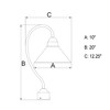 Vaxcel Outland 1 - Light Post Light in  Aged Iron - 2 of 4