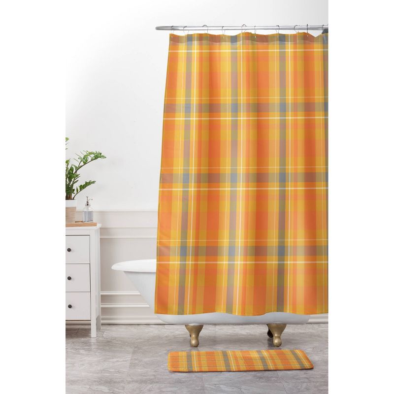 Allyson Johnson Fall Time Plaid Shower Curtain Pumpkin - Deny Designs, 3 of 6