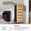 Pellebant Vertical Dresser for Bedroom 6 drawer Storage Tower Steel Frame Wood Top Easy Pull Non-woven Fabrics Drawer - 4 of 4