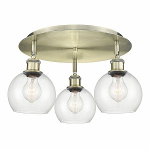 Athens - 3 Light Flush Mount In Industrial Style-8.63 Inches Tall and 17.75 Inches Wide - 1 of 1
