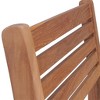 vidaXL Solid Teak Wood Stackable Chairs - Set of 8 - Durable and Weather Resistant for Patio, Garden, Outdoor, Café, and Office Seating - 4 of 4