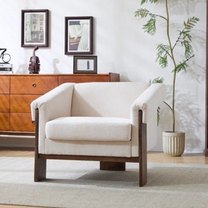 Mid-Century Modern  Armchair,Accent Chair With Deep Cushions,Accent Chair For Bedroom,Armchairs For Living Room-Cuddlewood - 1 of 4