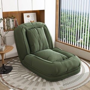 Sapphtopaz Upholstered Bean Bag Chair with 5 Adjustable Position,Foldable Lazy Sofa Bed with 2 Pillows for Adults,Couch for Living Room,Bedroom - 1 of 4