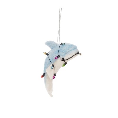 Gallerie II Whale w/ Lights Wool Ornament