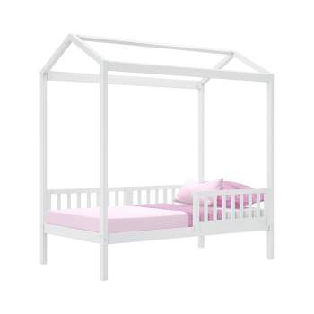 Max & Lily Twin House Bed with Guard Rail