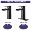 PAGED Waterfal Bathroom Faucets Single Handle Bathroom Sink Faucet Modern Vanity Basin Faucet with Deck Plate & Overflow Pop Up Drain - 4 of 4