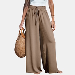 Women's Drawstring Wide Leg Pants -Cupshe - 1 of 4