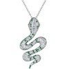 Designs By Gioelli Sterling Silver Cubic Zirconia Snake Pendant - 3 of 3