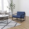 Merrick Lane Modern Lounge Chair With Tufted Seating And Metal Frame - 2 of 4