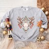 Simply Sage Market Women's Graphic Sweatshirt Christmas Bull - 3 of 4