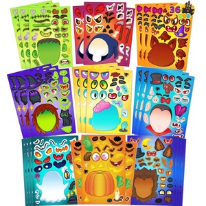 Joyfy 36Pcs Halloween Craft Stickers, Make a Face Stickers Kids Halloween Party Favor DIY Craft Supplies, Classroom Activities Supplies - 1 of 4