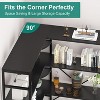 5 Tier Industrial Corner Bookshelf, L Shape Heavy Duty Metal Frame with Storage for Bedroom, Living Room, Home Office - 2 of 4