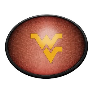 College Football Pigskin Design Oval Slimline Lighted Wall Sign - 1 of 4