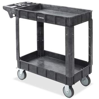 Dryser Utility Cart with Wheels, Heavy Duty 550 lb. Capacity with Shelves - Rolling Service Cart with 5" Swivel Wheels